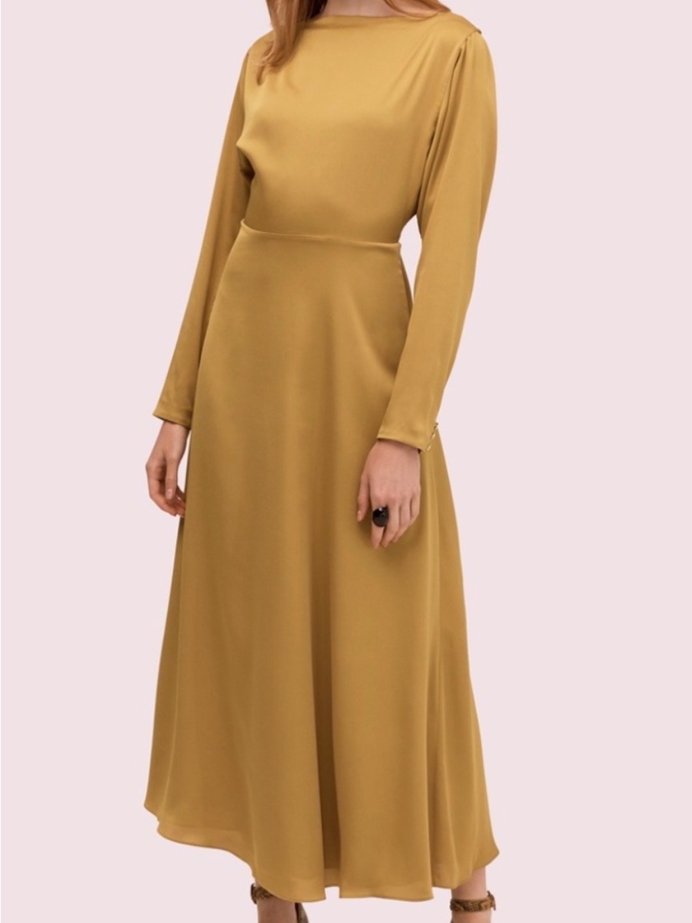 kate spade Mustard Long Sleeve Maxi Dress